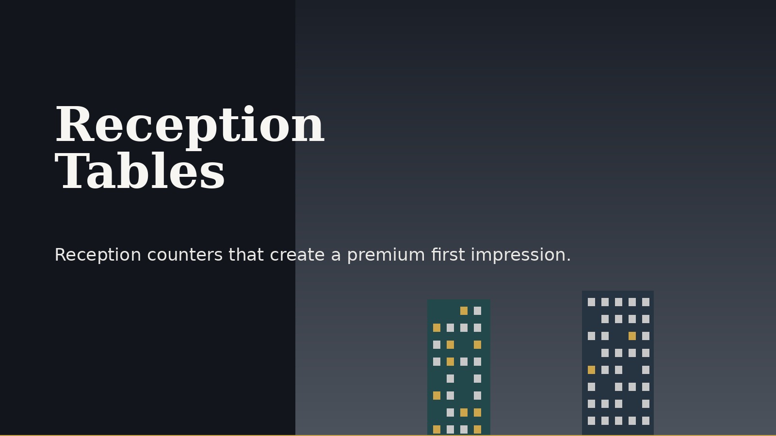 Reception Tables service by Confist Infratech in Bangalore